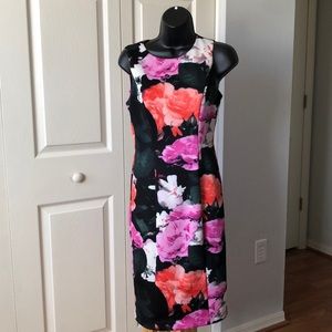 Vince Camuto Floral Print Sleeveless Dress Sz 2